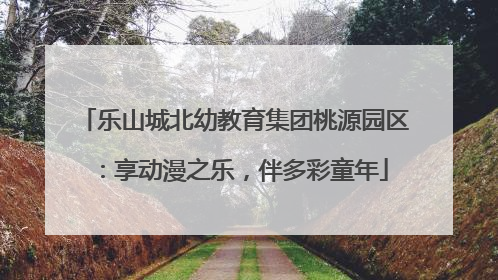 乐山城北幼教育集团桃源园区：享动漫之乐，伴多彩童年