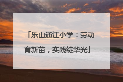 乐山通江小学：劳动育新苗，实践绽华光