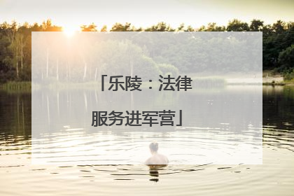 乐陵：法律服务进军营