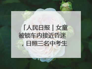 人民日报｜女童被锁车内接近昏迷，日照三名中考生果断破窗救人