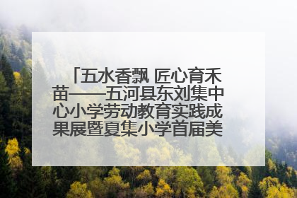 五水香飘 匠心育禾苗——五河县东刘集中心小学劳动教育实践成果展暨夏集小学首届美食节盛大举行