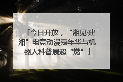今日开放，“湘见·建湘”电竞动漫嘉年华与机器人科普展超“燃”