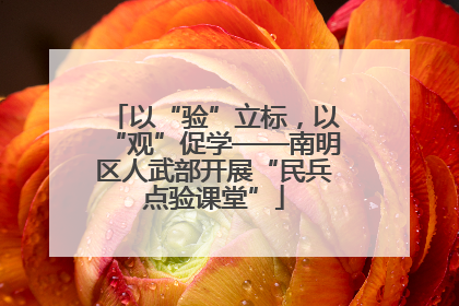 以“验”立标，以“观”促学——南明区人武部开展“民兵点验课堂”