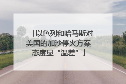以色列和哈马斯对美国的加沙停火方案态度显“温差”