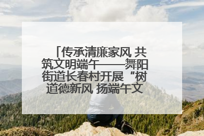 传承清廉家风 共筑文明端午——舞阳街道长春村开展“树道德新风 扬端午文化”主题活动
