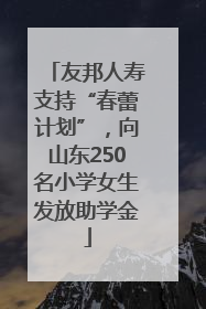 友邦人寿支持“春蕾计划”，向山东250名小学女生发放助学金