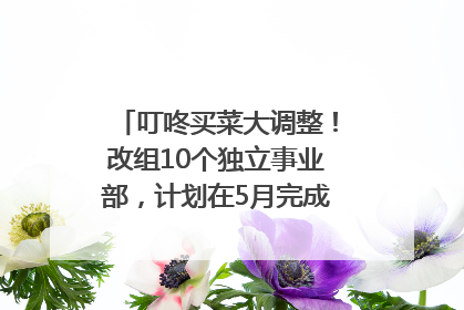 叮咚买菜大调整！改组10个独立事业部，计划在5月完成App端全面改版