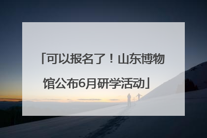 可以报名了！山东博物馆公布6月研学活动