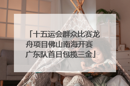 十五运会群众比赛龙舟项目佛山南海开赛 广东队首日包揽三金