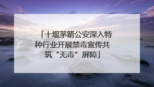 十堰茅箭公安深入特种行业开展禁毒宣传共筑“无毒”屏障
