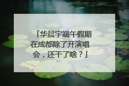 华晨宇端午假期在成都除了开演唱会，还干了啥？
