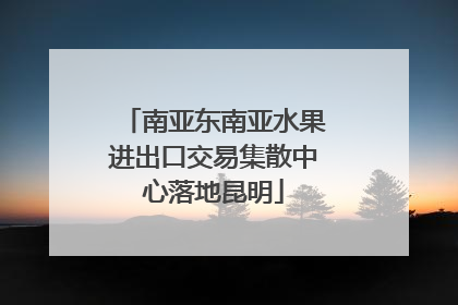 南亚东南亚水果进出口交易集散中心落地昆明