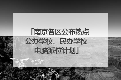 南京各区公布热点公办学校、民办学校电脑派位计划
