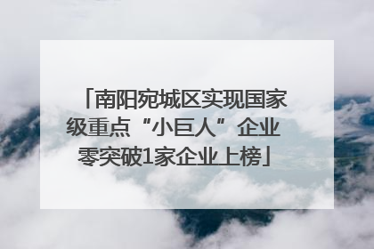 南阳宛城区实现国家级重点“小巨人”企业零突破1家企业上榜