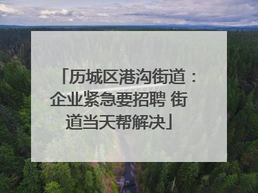 历城区港沟街道：企业紧急要招聘 街道当天帮解决