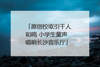 原创校歌引千人和鸣 小学生童声唱响长沙音乐厅