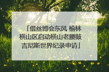 借丝博会东风 榆林横山区启动横山老腰鼓吉尼斯世界纪录申请