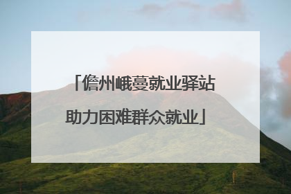 儋州峨蔓就业驿站助力困难群众就业
