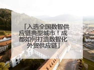 入选全国数智供应链典型城市！成都如何打造数智化外贸供应链