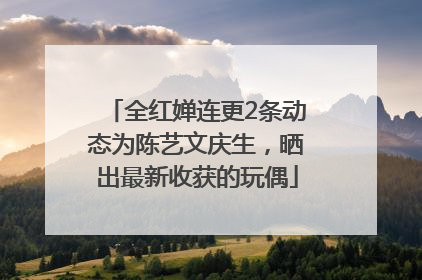 全红婵连更2条动态为陈艺文庆生，晒出最新收获的玩偶