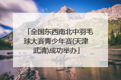 全国东西南北中羽毛球大赛青少年赛(天津武清)成功举办