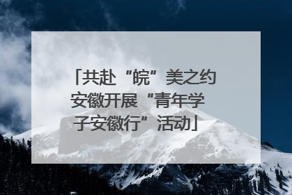 共赴“皖”美之约 安徽开展“青年学子安徽行”活动