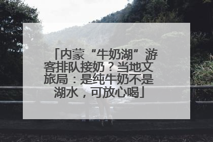 内蒙“牛奶湖”游客排队接奶？当地文旅局：是纯牛奶不是湖水，可放心喝