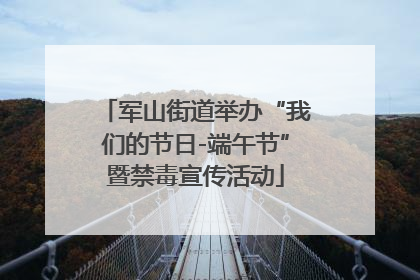 军山街道举办“我们的节日-端午节”暨禁毒宣传活动