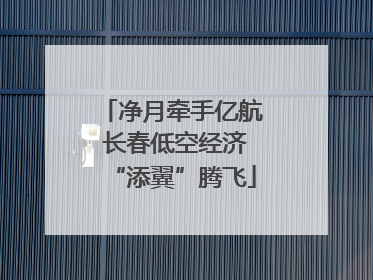 净月牵手亿航 长春低空经济“添翼”腾飞