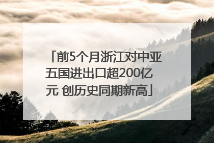 前5个月浙江对中亚五国进出口超200亿元 创历史同期新高
