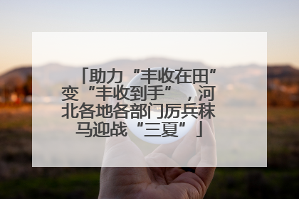 助力“丰收在田”变“丰收到手”，河北各地各部门厉兵秣马迎战“三夏”