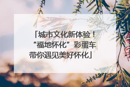 城市文化新体验！“福地怀化”彩蛋车带你遇见美好怀化
