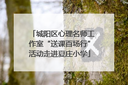 城阳区心理名师工作室“送课百场行”活动走进夏庄小学