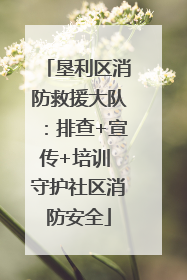 垦利区消防救援大队：排查+宣传+培训 守护社区消防安全