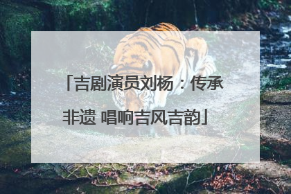 吉剧演员刘杨：传承非遗 唱响吉风吉韵