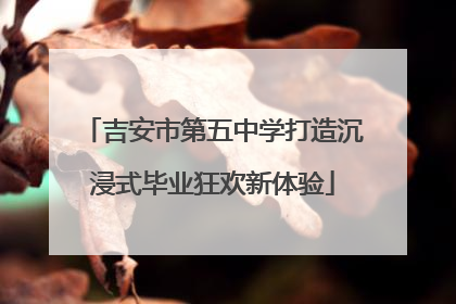 吉安市第五中学打造沉浸式毕业狂欢新体验