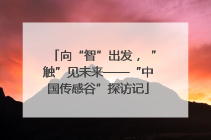向“智”出发，“触”见未来——“中国传感谷”探访记