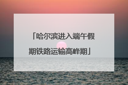 哈尔滨进入端午假期铁路运输高峰期