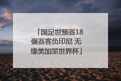 国足世预赛18强赛客负印尼 无缘美加墨世界杯