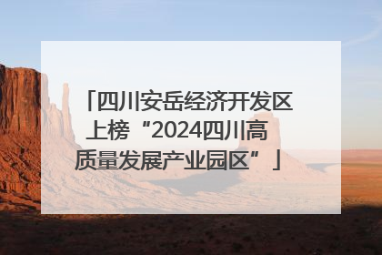 四川安岳经济开发区上榜“2024四川高质量发展产业园区”