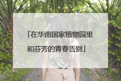 在华南国家植物园里和芬芳的青春告别