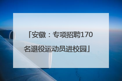 安徽：专项招聘170名退役运动员进校园