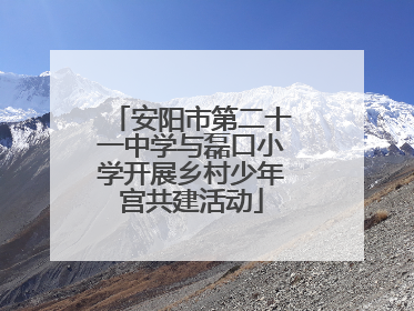 安阳市第二十一中学与磊口小学开展乡村少年宫共建活动