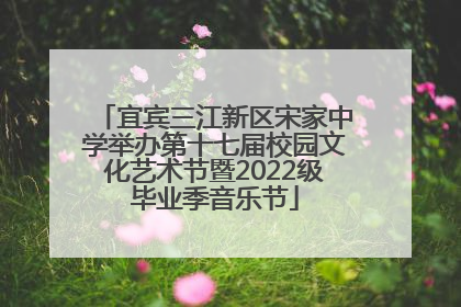 宜宾三江新区宋家中学举办第十七届校园文化艺术节暨2022级毕业季音乐节