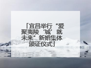 宜昌举行“爱聚夷陵‘城’就未来”新婚集体颁证仪式