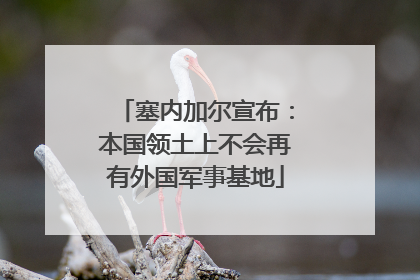 塞内加尔宣布：本国领土上不会再有外国军事基地