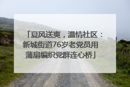 夏风送爽，温情社区：新城街道76岁老党员用蒲扇编织党群连心桥