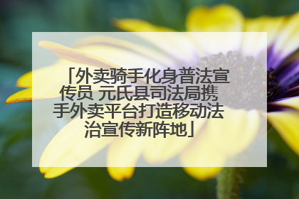 外卖骑手化身普法宣传员 元氏县司法局携手外卖平台打造移动法治宣传新阵地