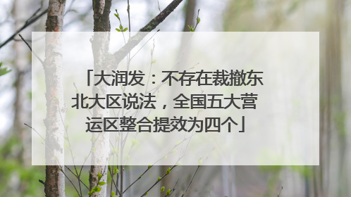大润发：不存在裁撤东北大区说法，全国五大营运区整合提效为四个