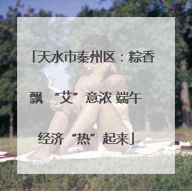 天水市秦州区：粽香飘 “艾”意浓 端午经济“热”起来